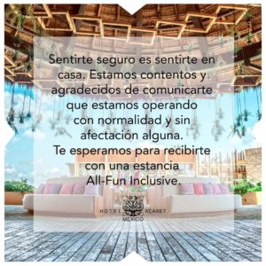 Comunicado oficial Xcaret